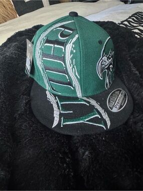 Philadelphia Eagles Green and Black snapback with Embroidered Eagle